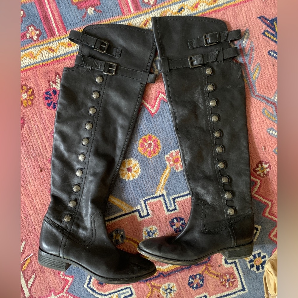 Sam Edelman over the knee black Pierce Boot - Size 8.5 fit like a 9
